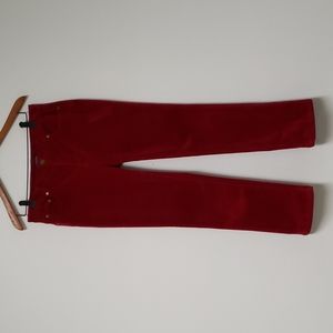 Chaps red corduroy straight leg‎ pants size 4